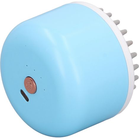 Brosse de massage électrique pour chat, masseur de cuir chevelu pour animaux de compagnie, favorise la circulation sanguine, brosse de toilettage portable pour chien, bleue (1/5)