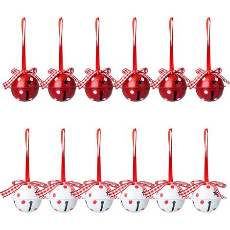 Campanas Navidad - Aleación Metálica - 4 cm - Para Árbol Navideño Decoración - Pack de 6 (1/5)