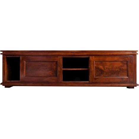 OXFORD 450 Mobile TV in legno di acaca - laccato / nougat 160x45x45