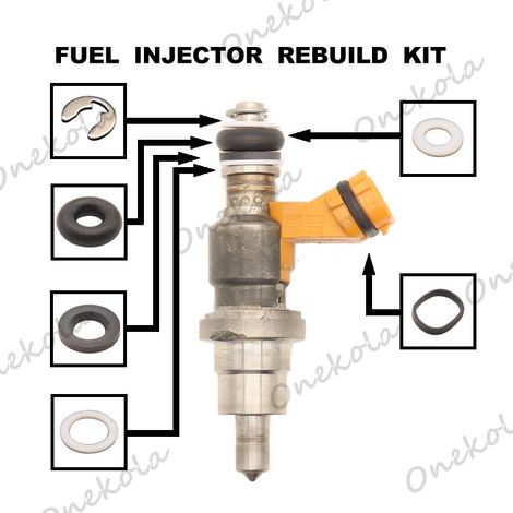 Fuel injector O-ring and filter repair kit applicable to Toyota 2JZFSE JZFSE engines 23250-46140 (1/2)