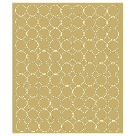 Pegatinas circulares de 2 cm, pegatinas circulares con puntos, 99 piezas, acabado dorado brillante.