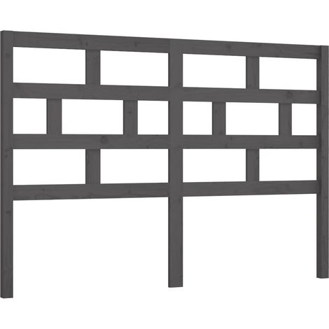 Testiera per dormire accessorio per camera da letto 141 x 4 x 100 cm legno di pino grigio TDL0203471