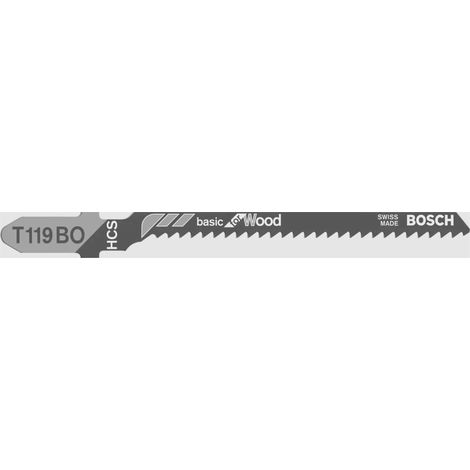 Lama per seghetto alternativo T 119 BO Basic per legno, confezione da 100