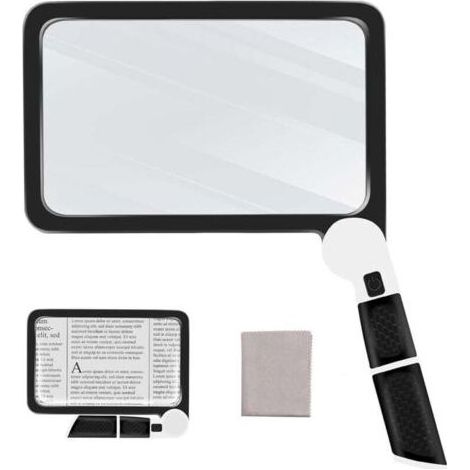 PA Cette loupe grossissante 5x est dotée d'une lampe de lecture, de 48 LED et d'une lentille antireflet, ce qui en fait un choix idéal pour les personnes âgées, celles atteintes de dégénéresc (1/4)