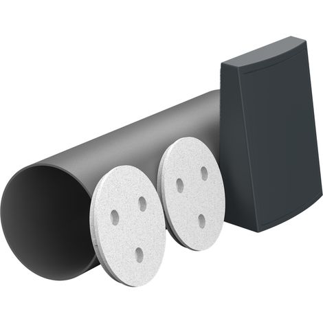 Zehnder Rohbauset rund ComfoSpot 55 Twin L=500 mm, Aussenhaube KST anthrazit - 990800413