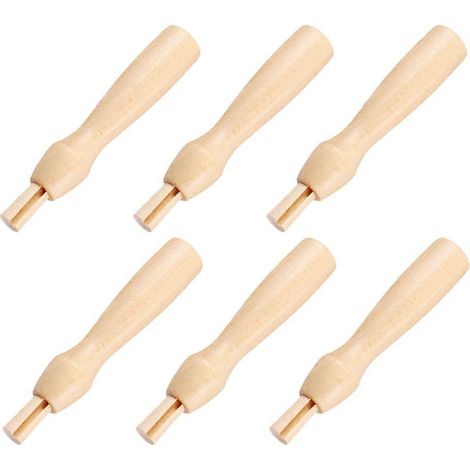 Lot de 6 manches en bois pour aiguilles à feutrer (1/5)