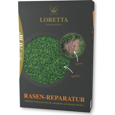 Loretta Rasenreparatur Premium 1,1 kg Rasensamen Nachsaat Grassamen Profirasen