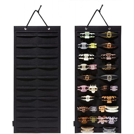 Organisateur de pinces à cheveux suspendues Sac de rangement d'accessoires pour cheveux pour bijoux Accessoires pour cheveux (1/5)