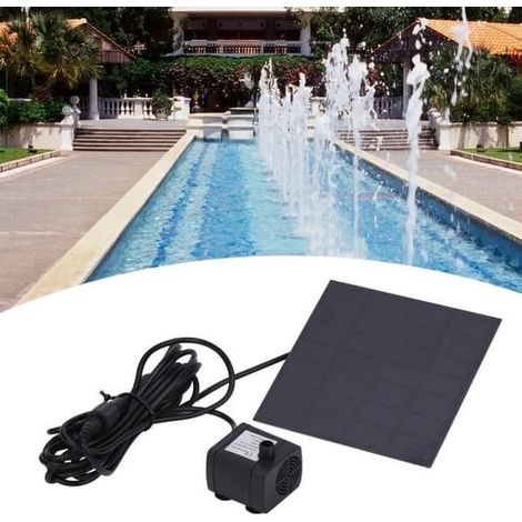 SABIR-Mini pompe à eau submersible solaire sans balais (noire) pour aquarium et fontaine - EIF - Pots et vases de fontaine - Noir (1/4)