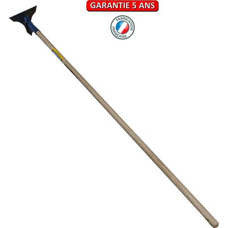 Azada de 2 hojas – mango de madera de 150 cm – herramienta para desherbar OUTILS PERRIN