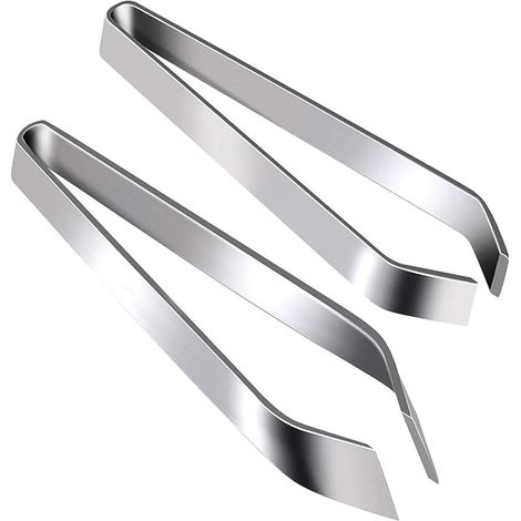 Set di lische in tweed, set professionale di pinze pieghevoli piatte e angolate in acciaio inox per la cottura di salmone e trota, 2 modelli