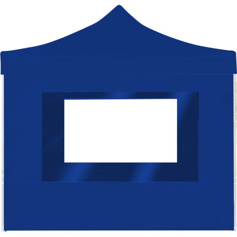 Tente de réception pliable avec parois Aluminium 2x2 m Bleu