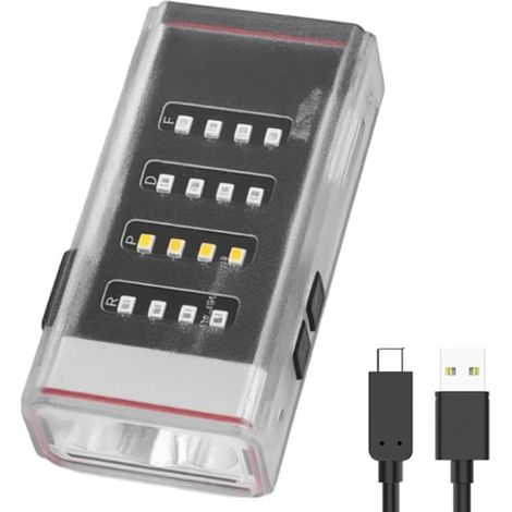 Mini Lampe de Poche Ultra Bright 3300lm Keychain Light Light Rechargeable Batterie Intégrée IPPHERPHOP IPX5 Torche Magnétique (1/5)