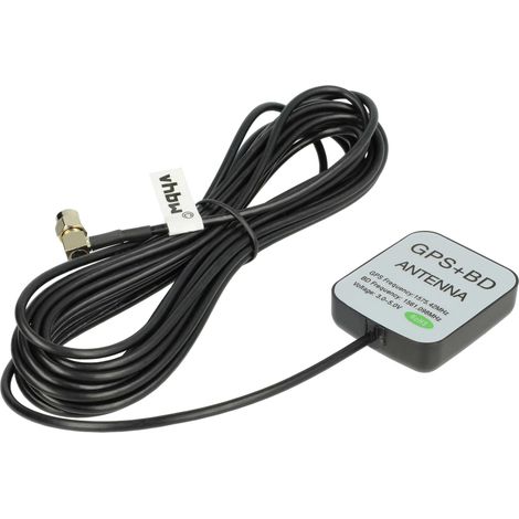 vhbw antenna GPS compatibile con Navman ANT06A navigatore con connettore SMA - Base magnetica, 5 m, nero