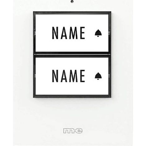 m-e modern-electronics 41357 Sonnette sans fil Emetteur éclairée, avec porte-nom (1/2)