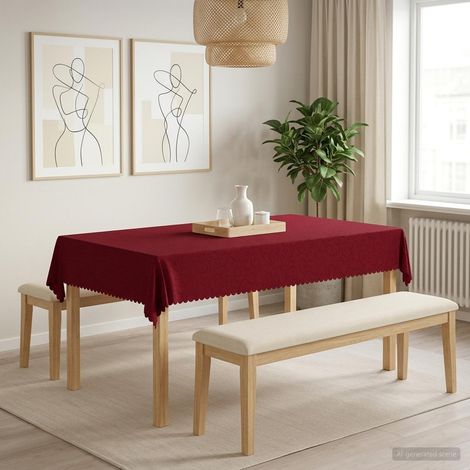 vidaXL Tela para Mesa 5 uds. Rectangular Rojo vino 110 x 180 cm (1/5)