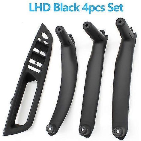 Panneau de commande de lève-vitre intérieur côté conducteur, poignée de tirage d'accoudoir pour BMW X5 X6 E70 E71 E72 (2007-2013) Poignées de porte intérieures - Kit noir pour conduite à gauche (1/5)
