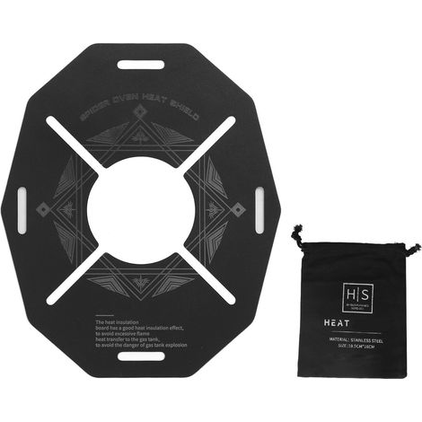 Plaque de protection anti-chaleur pour réchaud de camping en acier inoxydable, disque perforé anti-dérapant et anti-brûlure pour cuisson en extérieur