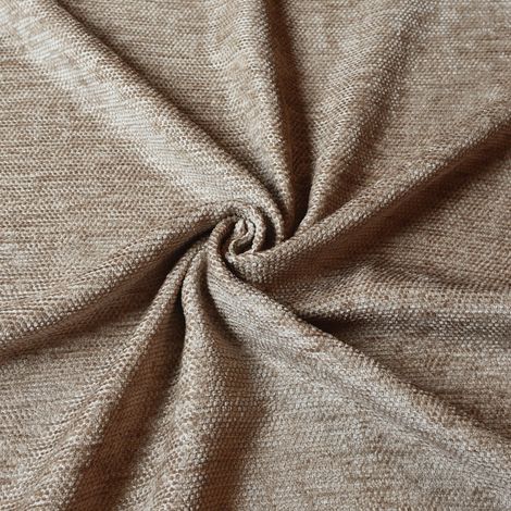 Tissu  - Effet chenille Taupe 142 cm