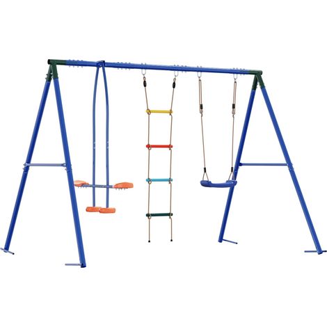 Outdoor Schaukelset Mehrfarbig Stahl und PE vidaXL (1/5)