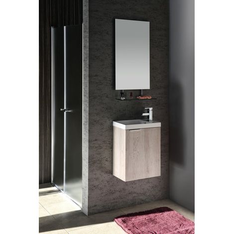 Ensemble de salle de bain LATUS X 40, chêne moka (1/4)