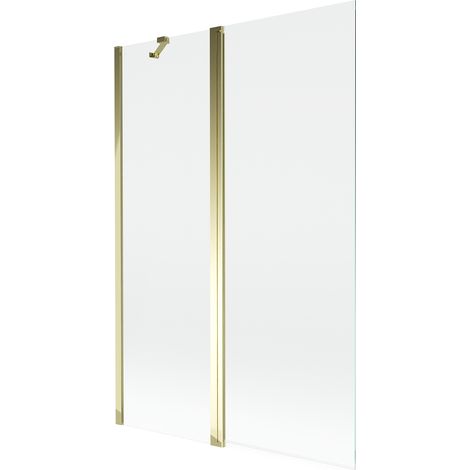 Mexen Mist mampara de ducha de 2 paneles 120 x 150 cm, transparente, dorado - 8A9-120-011-50-00 (1/5)