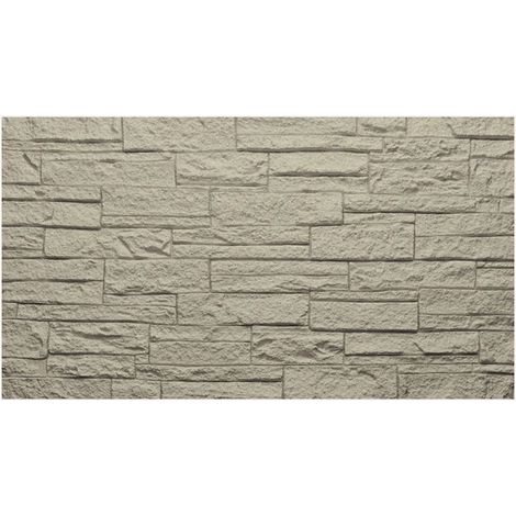Set 12 Pannelli Isolanti Effetto Pietra Mattoni 3D 120x60 Tortora PU