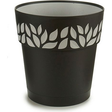 Cache-pot Anthracite Plastique (25 x 25 x 25 cm) (1/2)