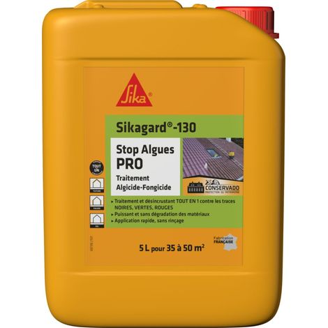 Sika – Traitement algicide et fongicide 5L – Antimousse pour toiture et murs – Application rapide sans rinçage – Effet préventif durable (1/10)