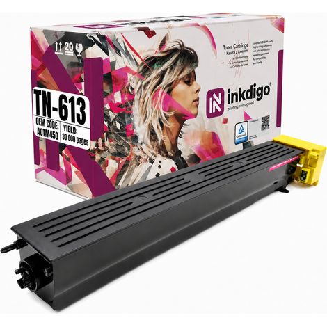 Toner Inkdigo TN613Y compatibile con Minolta Bizhub C452 C552DS C652 C552 certificato TÜV (1/5)