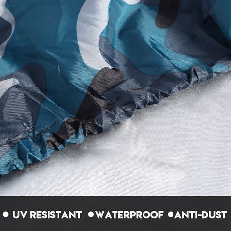 Housse de protection solaire et anti-UV étanche de 4,5 m pour kayak/bateau de 3,6 à 4 m (camouflage océan) (1/5)