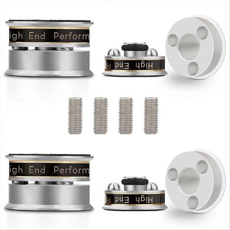 Support HiFi Enceinte Pied Amortisseur Pad Anti-Vibration Argenté (1/5)