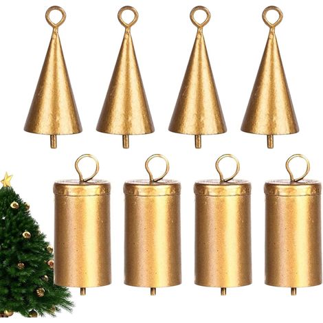 Weihnachtsglocken Vintage-Weihnachtsglocken zur Wanddekoration – Kuhglocken für Wand, Garten, Weihnachten, Wohnzimmer (1/5)
