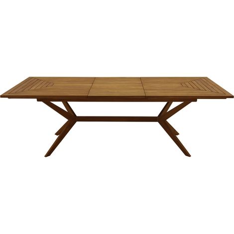 Miliboo – Table de jardin extensible en bois massif d'acacia L180-240 cm – Accueille jusqu'à 8 personnes – Rallonges intégrées – Résistante aux intempéries (1/5)