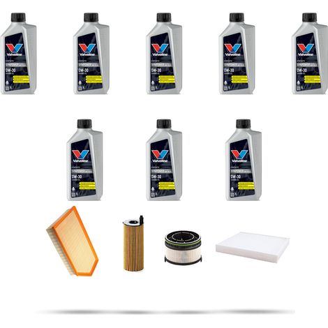 Kit tagliando 4 FILTRI e 8L OLIO compatibile con Mercedes CLS (C257) 350d 210kw dal 2018