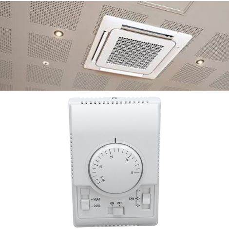 Thermostat rotatif, thermostat mécanique, thermostat de climatisation centrale à deux modes, 110-220 V (1/5)