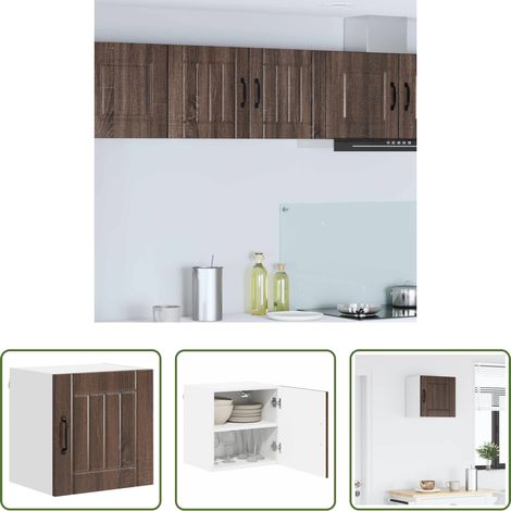Küchenwandschrank - Küchenschrank Braun Eichen-Optik 40 x 31 x 40 cm Holzwerkstoff (1/5)