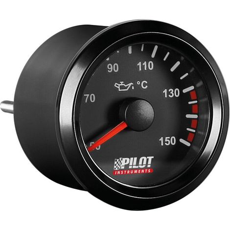 Black Analogue Gauge Series, Temperatura olio - Ø 2” (52 mm)
