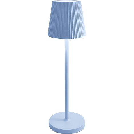 Lampe de table LED rechargeable IP54 mod. Emma couleur bleu ciel