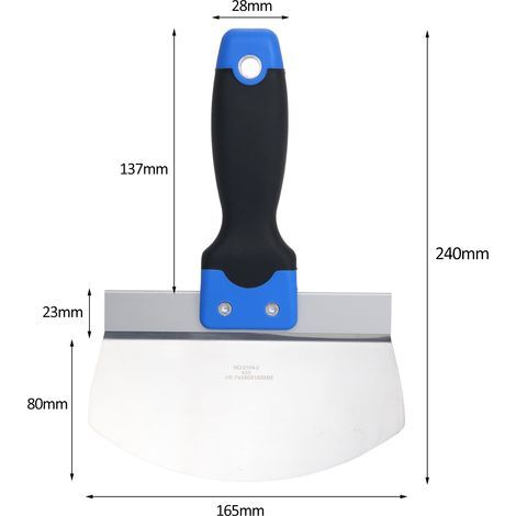 PENGGONG – Edelstahl-Eimer, bogenförmiger Spachtel, Spachtel, Schaber, Handwerkzeug für Trockenbauarbeiten (1/5)