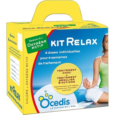 Kit Relax 30 et 50 m3 Océdis - Traitement complet pour piscine Lot de 4