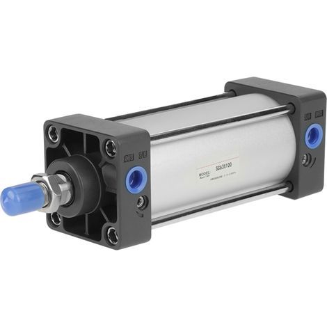 Einschraubbare Kolbenstange, 63 mm Bohrung, 100 mm Hub, doppeltwirkender pneumatischer Luftzylinder (1/5)