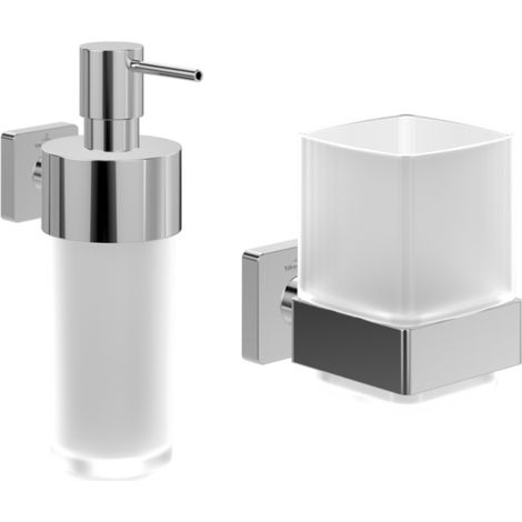 Portavasos + Dispensador de jabón VILLEROY & BOCH Elements Striking Chrome (1/5)