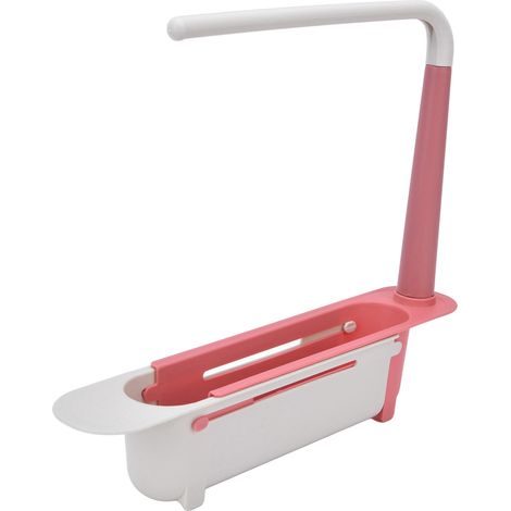 Ausziehbare Spülbeckenablage, Abtropfkorb, Handtuchhalter, verschiebbare Küchenhaken, Schublade (Farbe zufällig) rot (1/5)