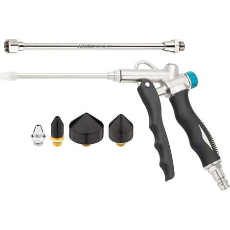 Hazet 9040-4/6 Pistola de soplado negra y gris
