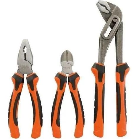 Fischer Set di pinze ergonomiche in acciaio temprato 3 pezzi