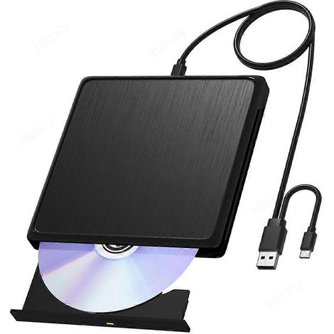 Lecteur/graveur CD/DVD externe USB 3.0 avec câble de données long pour ordinateur portable et PC de bureau 11 10 (1/5)