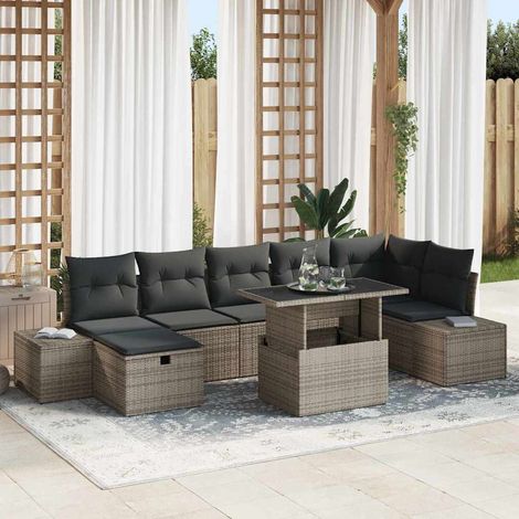 Set Divano da Giardino 8 pz polyrattan vidaXL (1/5)