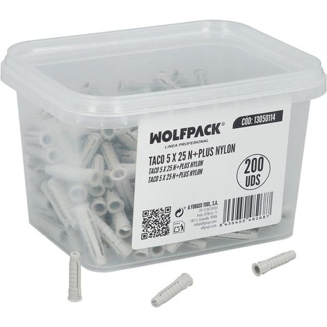 Chevilles nylon wolfpack-linea-profesional 5x25 quadruple expansion (1/5)
