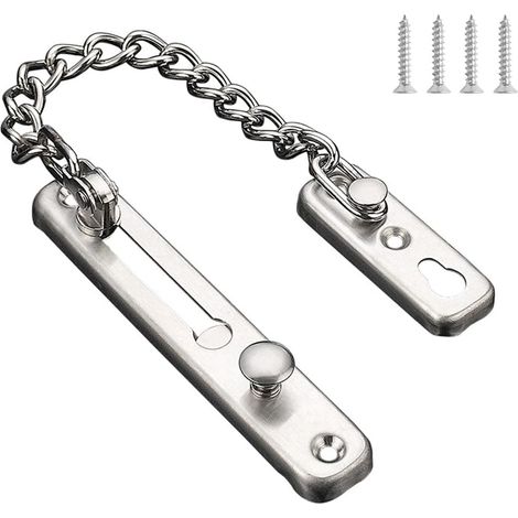 Chaîne de sécurité en acier inoxydable pour porte avec verrou pour maison hôtel et appartement protection (1/5)